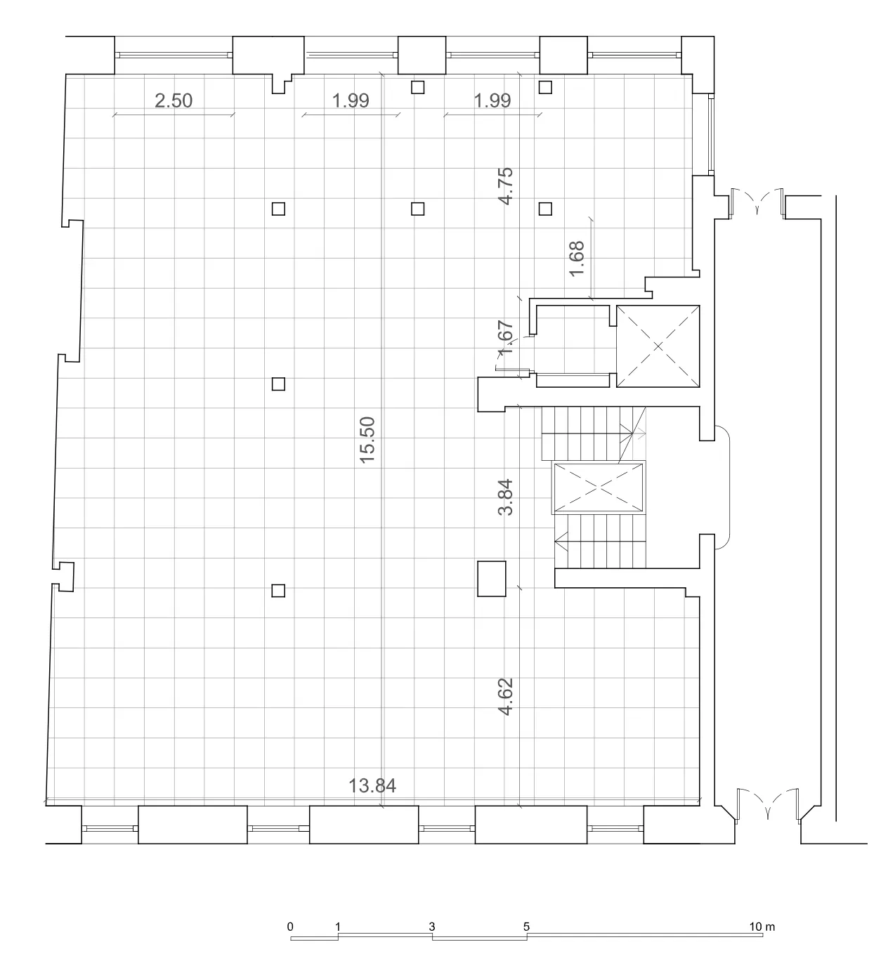 Plano acotado de la Planta Baja de Casa Gans